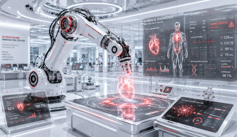 Robotic arm with digital medical interfaces