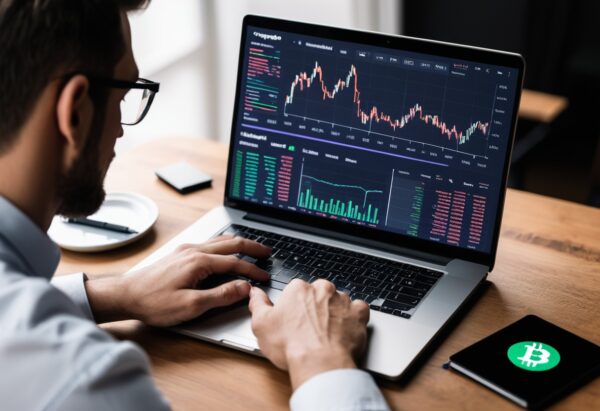 pikaso_texttoimage_A-man-looking-at-a-crypto-graph-on-his-laptop-his-2-1